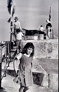 1962: Me and my sister (the two 'front' people in the photo -- I'm on the steps) at Fort Saint Catherine.