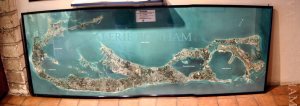 2002: Photo-map of the islands that make up Bermuda, taken at the Bermuda Aquarium.