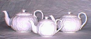 Coalport Countryware One set of my many teapots shown in an inventory photo taken before moving from Germany to Belgium. 1st generation digital photo